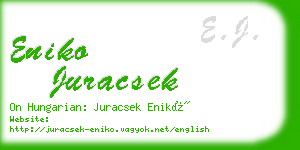 eniko juracsek business card